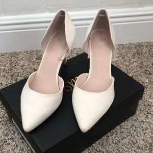 H&M Shoes - H&M suede like beige heel H&M Shoes - H&M suede like beige heel